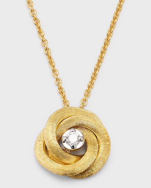 Marco Bicego Metallic Jaipur Link 18k Yellow Gold Pendant Necklace With Diamond