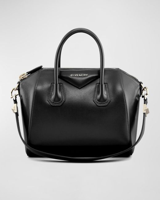 Givenchy Black Antigona Small Top Handle Bag In Box Leather