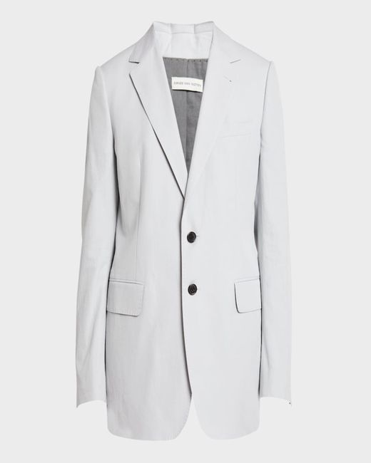 Dries Van Noten White Kraan Solid Suit for men