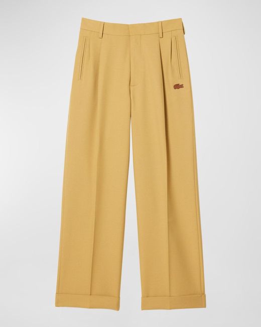 Lacoste Yellow X Le Fleur Pleated Trousers for men