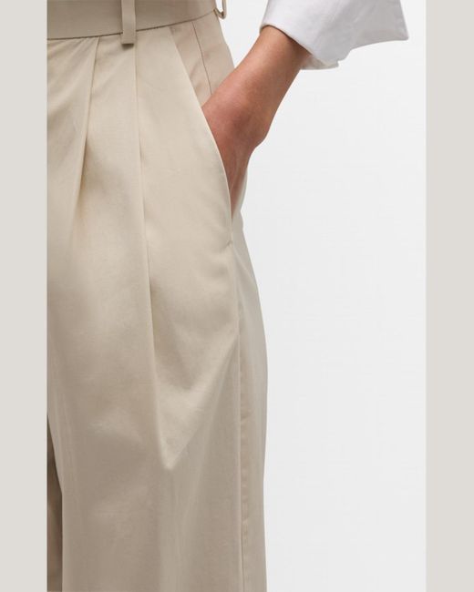 Rohe Natural Wide-leg Pleated Chino Pants