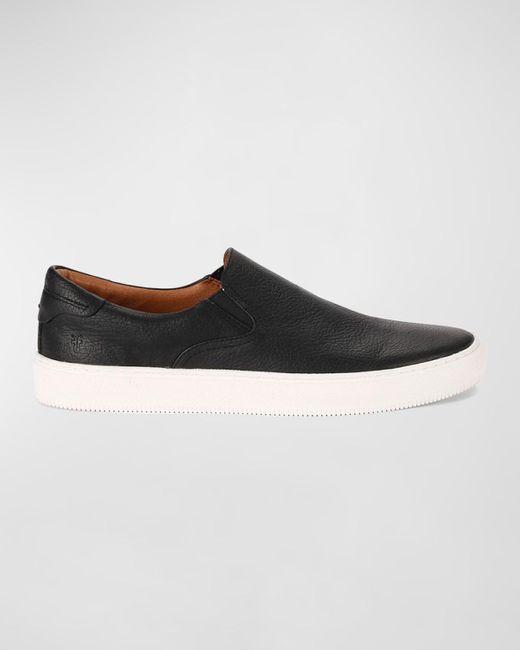 Frye Black Astor Leather Slip-on Sneakers for men