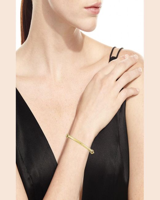 Elizabeth Locke Metallic 19k Gold Heavy Wire Bangle Bracelet