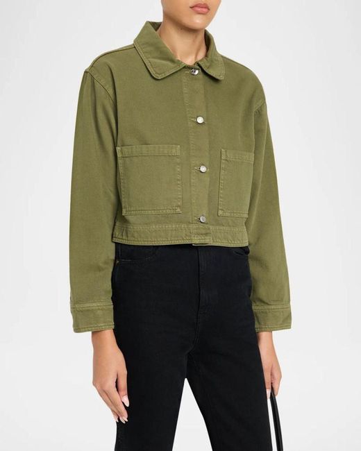 Le Jean Green Cora Denim Jacket