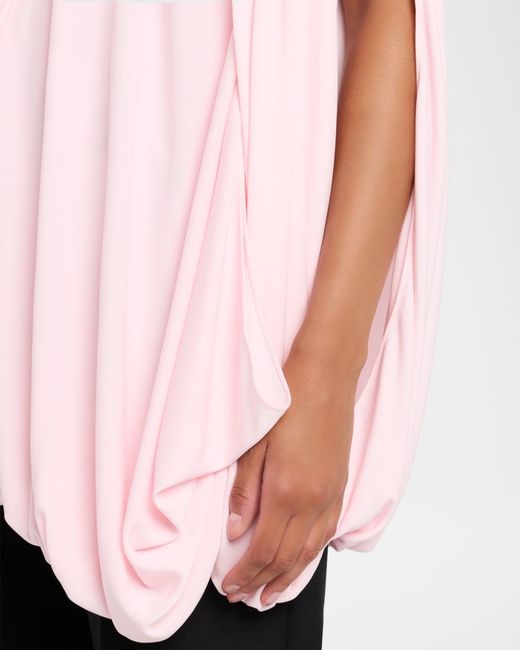 Loewe Pink Draped Viscose Bubble Top