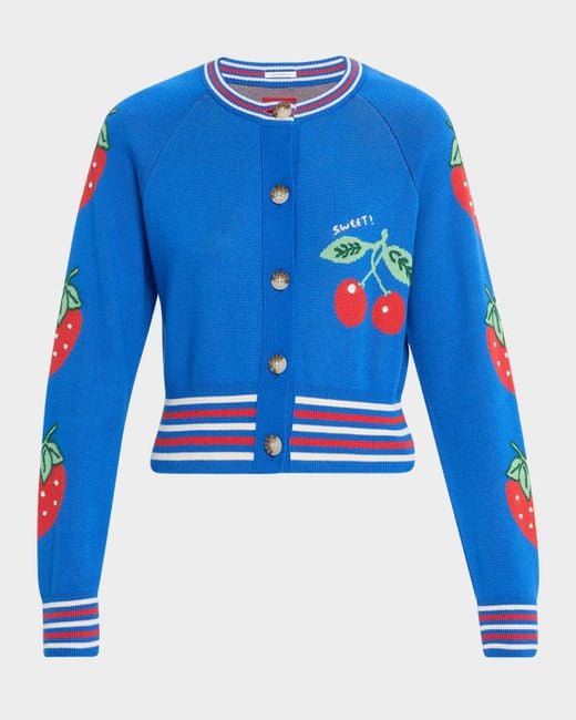 Mother Blue The Crop Rib Cardigan