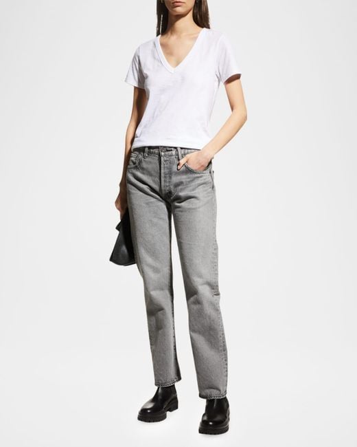 Rag & Bone White The Vee Basic T-Shirt