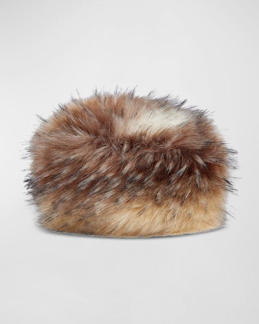 Fabulous Furs Brown Faux Fur Cossack Hat