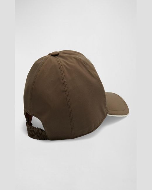 Loro Piana Brown Windmate Storm System Baseball Hat for men