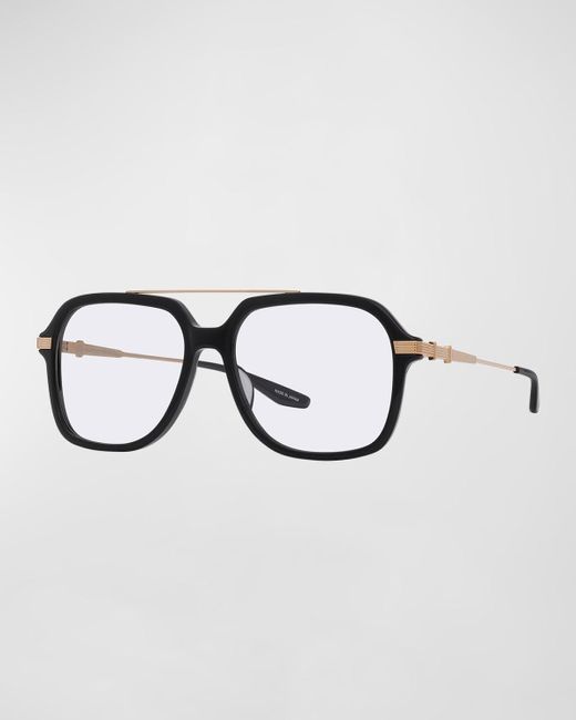 Barton Perreira Metallic D. Ellis Zyl & Titanium Square Glasses