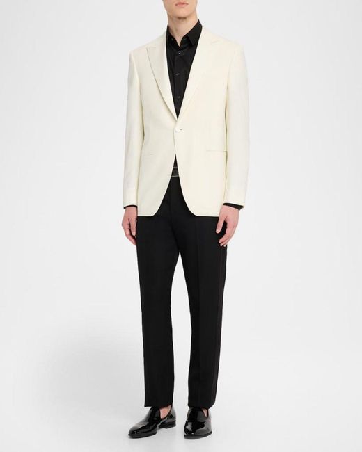 Canali Natural Apos;S Wool Peak Lapel Dinner Jacket for men