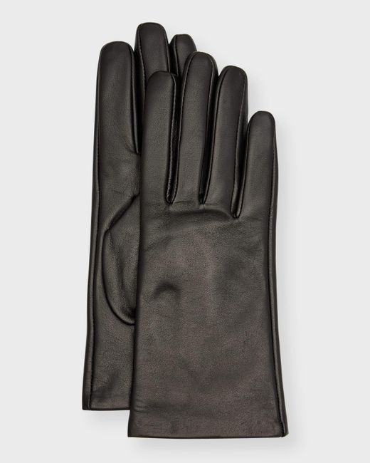 Vince Black Classic Nappa Leather & Cashmere Gloves