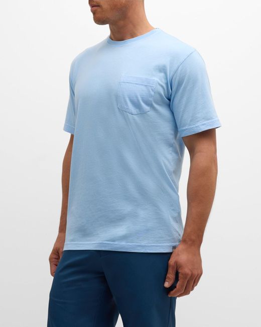 Peter Millar Blue Lava Wash Pocket T-Shirt for men