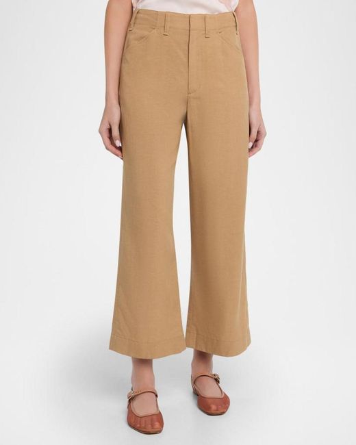 Rag & Bone Natural Allison Crop Flared Pants