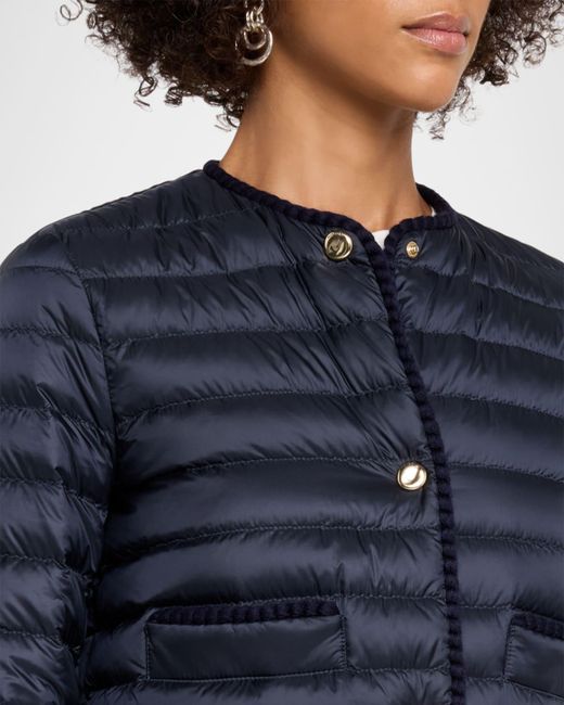 Moncler Blue Circaete Quilted Down Jacket