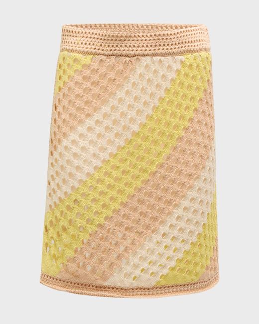 ATM Yellow Mercerized Cotton Cord Mini Skirt