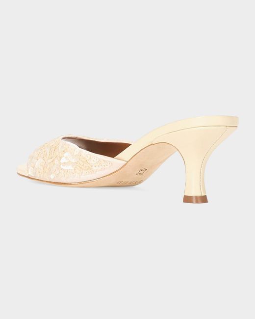 Staud Natural Brigitte 55Mm Sequin Sandals
