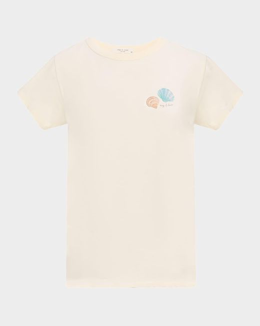 Rag & Bone Natural Crewneck Seashell Tee