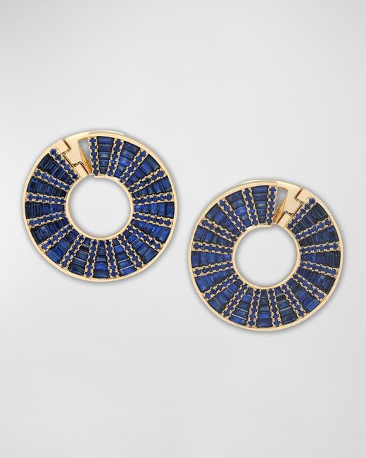 Kavant & Sharart Blue 18k Gold And Sapphire Earrings