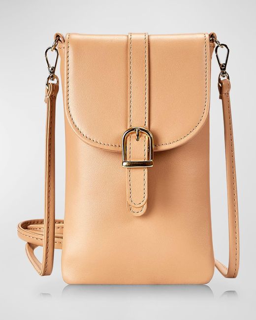 Gigi New York Natural Emmie Phone Leather Crossbody Bag
