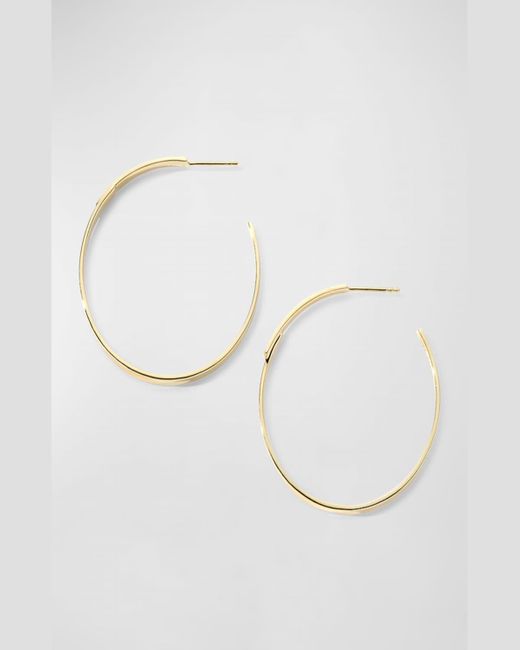 Ippolita Metallic Overlapping #3 18k Gold Hoop Earrings With Diamonds