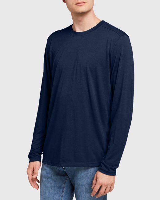 Fisher + Baker Blue Everyday Long-Sleeve T-Shirt for men