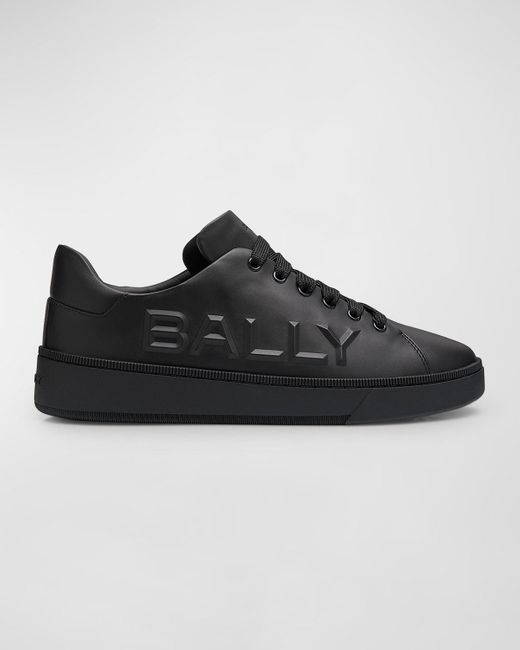 Bally Black Reka Leather Low-Top Sneakers for men