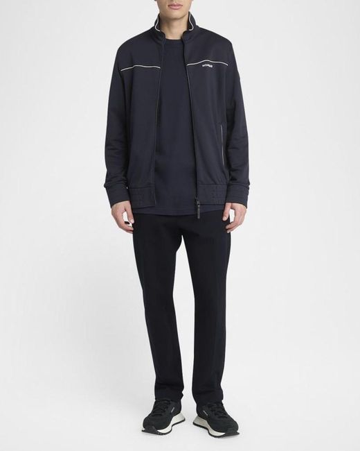 Moncler Blue Apos;S Fleece Zip Jacket for men