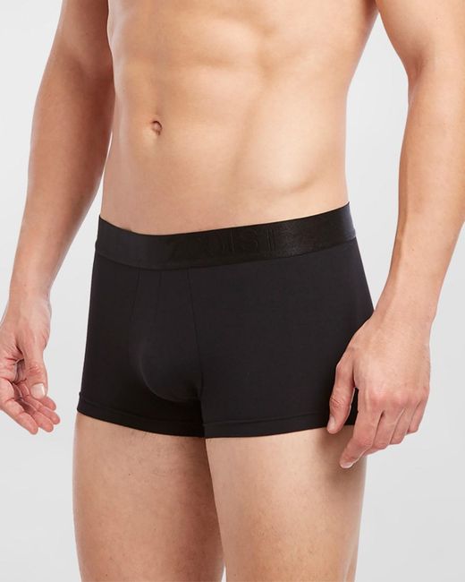 2xist Black Apos;S Solid No-Show Boxer Trunks for men