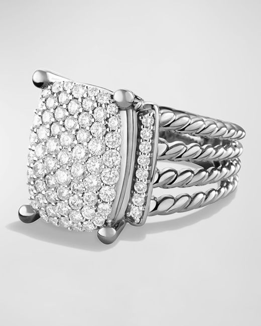 David Yurman Metallic Wheaton Ring With Diamonds