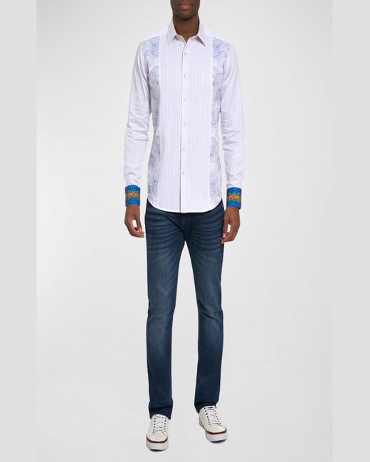 Robert Graham White Pleiades Button-Down Shirt for men
