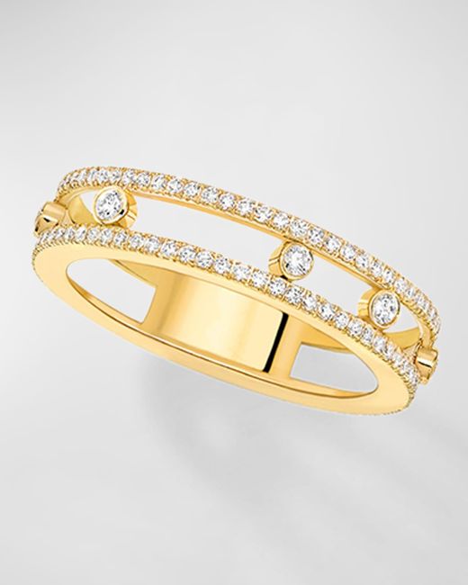 Messika Metallic Move Romane 18k Yellow Gold Diamond Eternity Ring