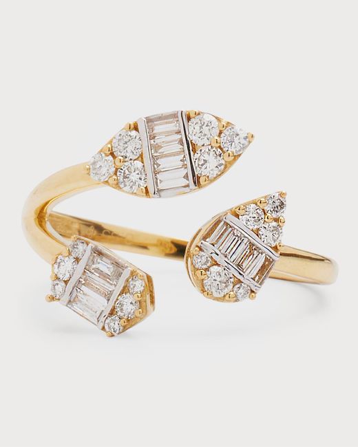 Kastel Jewelry White Callie 3 Shape Diamond Ring, Size 7