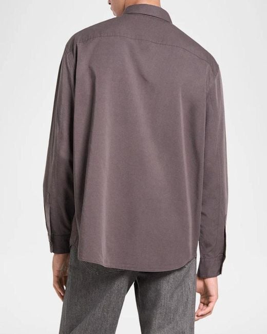 Theory Purple Apos;S Weekend Button-Front Shirt for men