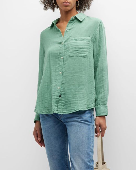 Rails Green Ellis Cotton Gauze Button-front Shirt