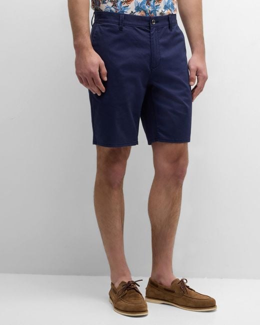 Rodd & Gunn Gray North Thames Flat-Front Chino Shorts for men