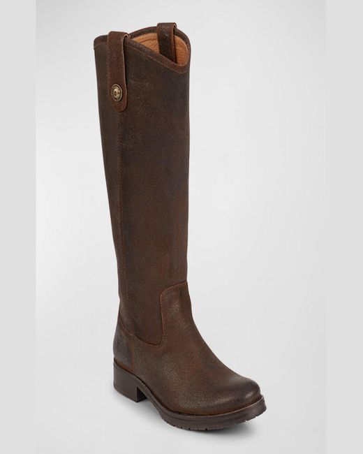 Frye Brown Melissa Leather Tall Riding Boots
