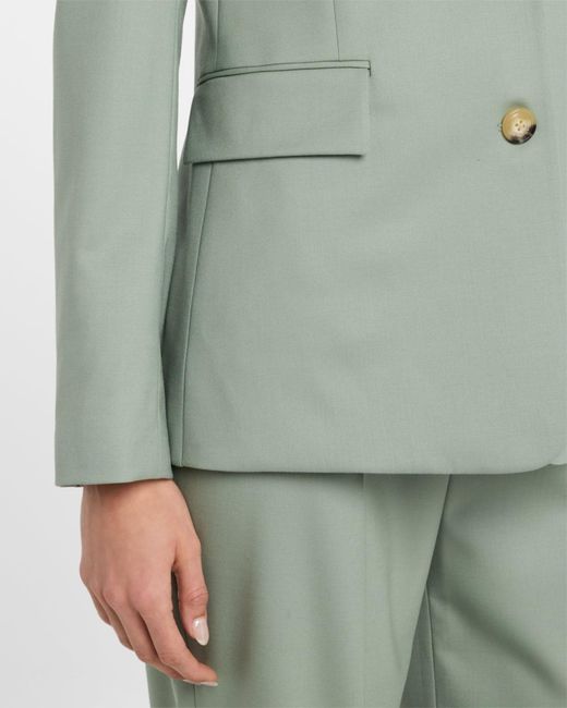 Argent Green Two-Button Seasonless Wool Blazer