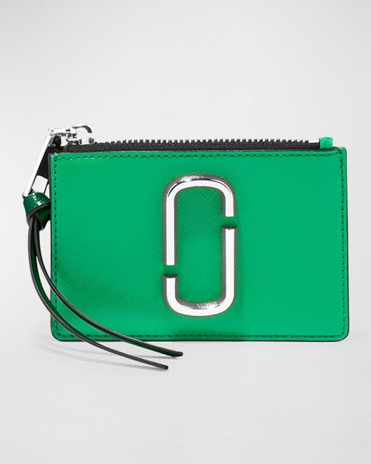 Marc Jacobs Green The Snapshot Top Zip Multi Wallet