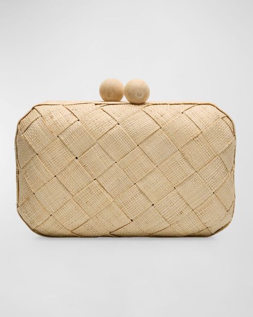 Poolside Natural The Island Woven Clutch Bag