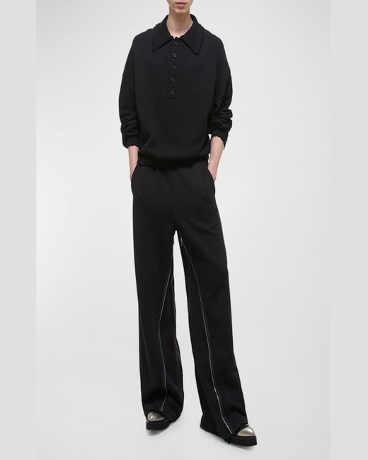Helmut Lang Black Distressed Polo Shirt for men