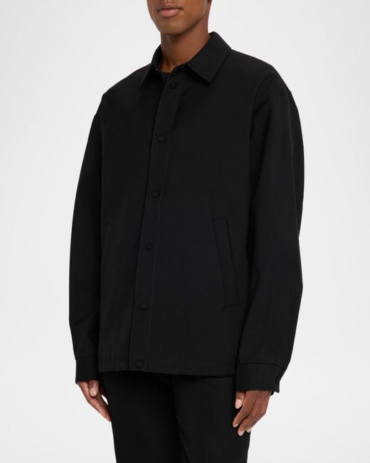 DSquared² Black Apos;S Logo-Embroidered Wool-Blend Coach Jacket for men
