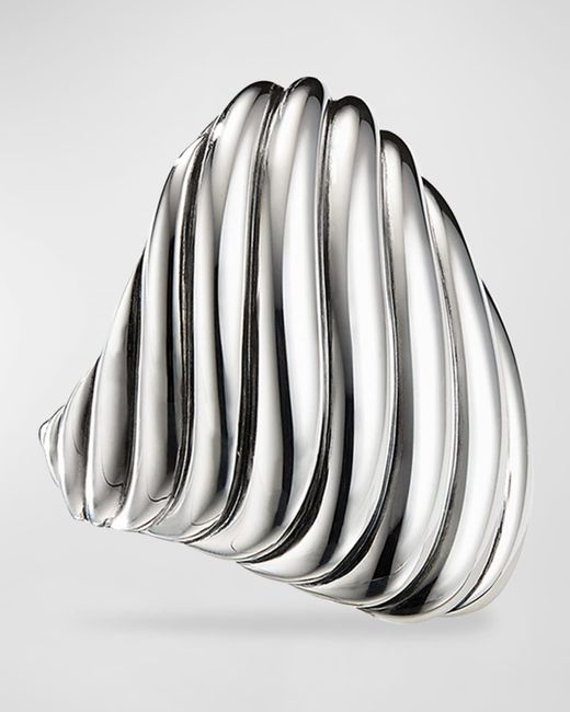David Yurman Metallic Silver Cable Ring