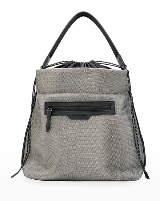 TRANSIENCE Gray Swing Water-Resistant Mesh Nylon Shoulder Bag