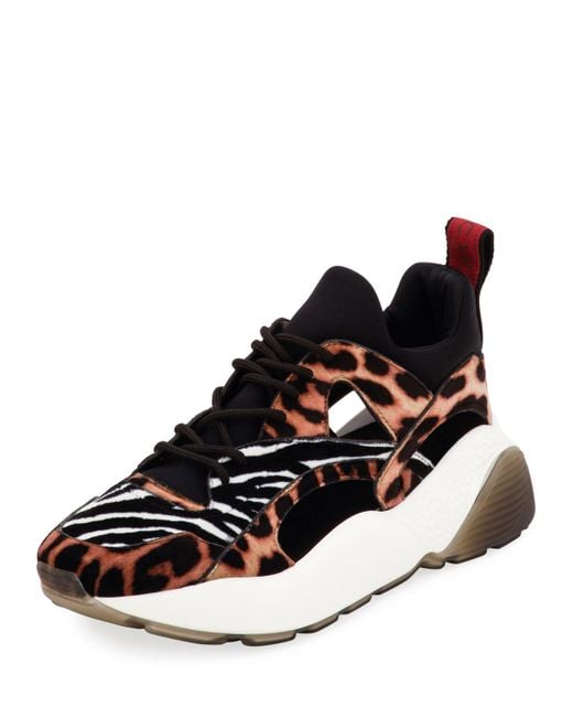 Stella McCartney Multicolor Eclypse Leopard And Zebra Sneakers
