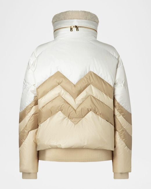 Bogner Natural Valea Chevron Down Ski Jacket