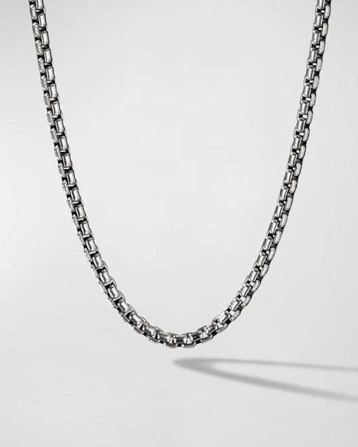 David Yurman Metallic Box Chain Necklace In Silver, 3.6mm, 22"l for men