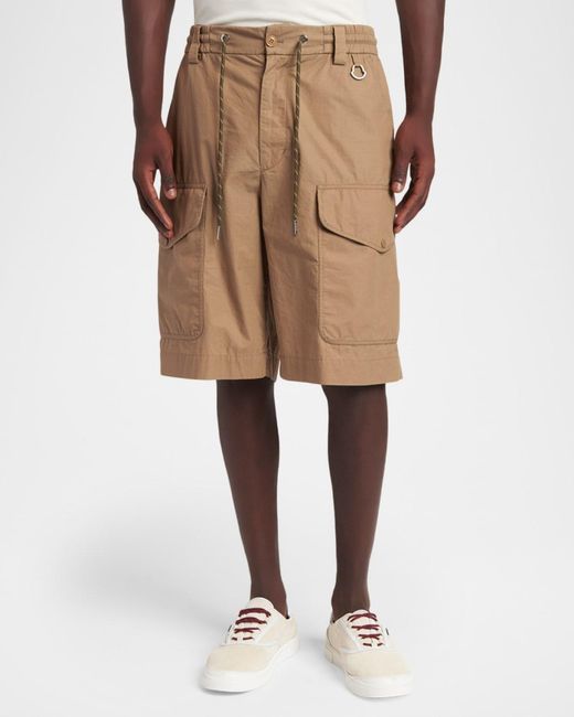 Moncler Brown Apos;S Drawstring Cargo Shorts for men