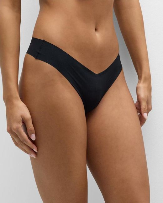 Commando Black Classic Solid Thong