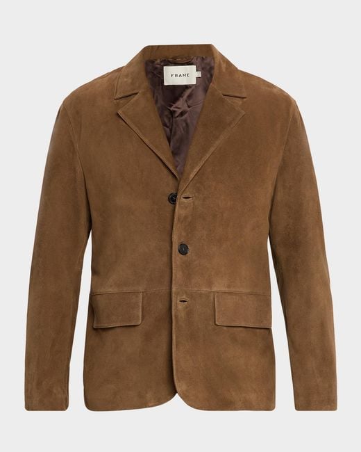 FRAME Brown Apos;S Suede Blazer for men